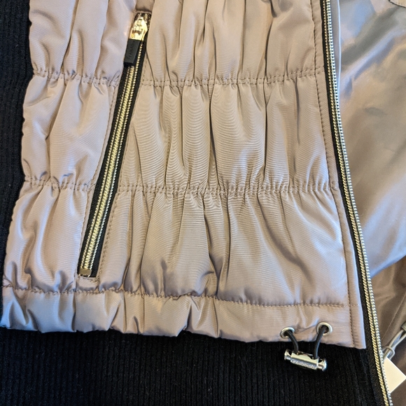 Calvin Klein Taupe Black Performance Puffer Vest M - Picture 3 of 8